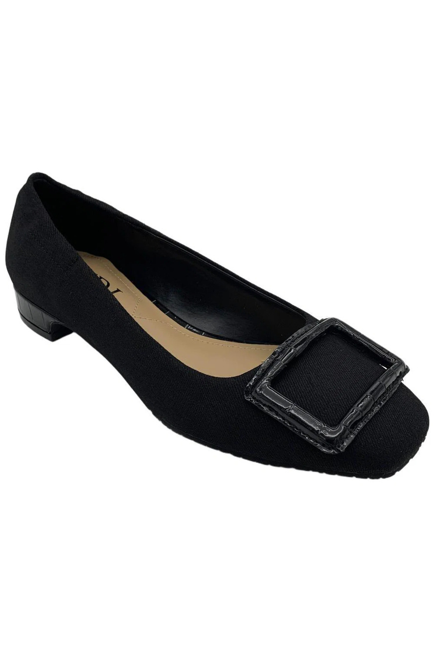NYDJ Women's Baran Flats Denim Elastic Black - Medium